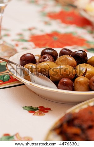 Traditional italian starter. Olives.