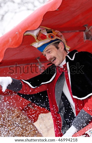 stock photo : FRANKFURT, GERMANY - FEBRUARY 14: Frankfurt Carnival street