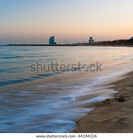 barcelona beach photos. stock photo : Barcelona beach