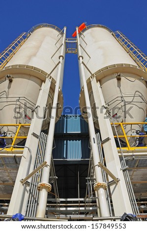 tank container for chemicals in process plant