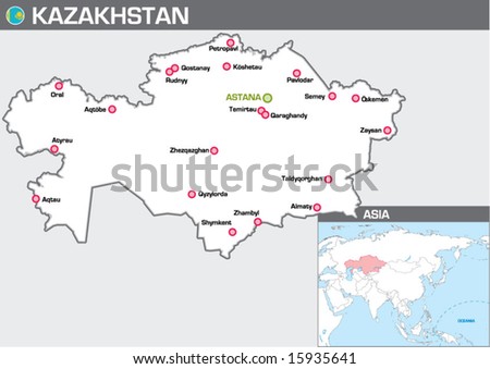 physical maps of kazakhstan