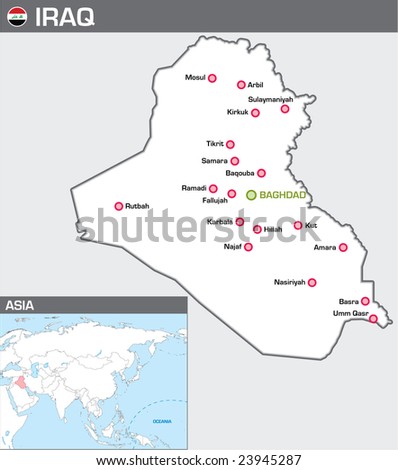 Iraq Map Vector