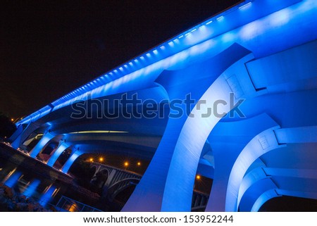 New I-35W Saint Anthony Falls Bridge At Night