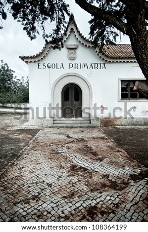 Abandoned rural school building in Portugal
