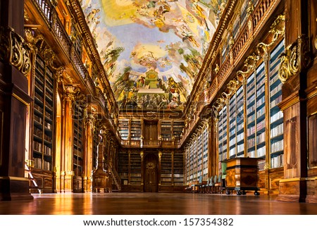 Historical Library Of Strahov Monastery In Prague, Philosophical Hall