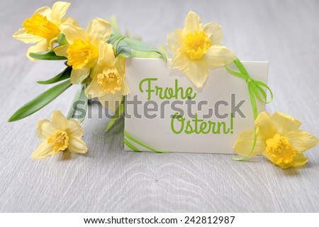Paper card with greeting \