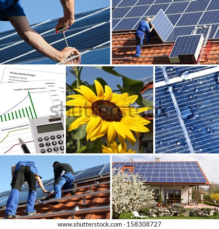 Collage, solar offer and installation