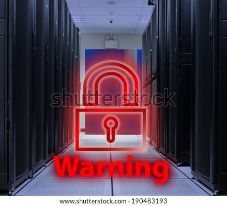 Server room Warning alert Red Key
