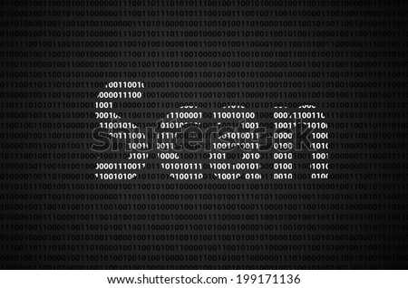 Binary code concept with 