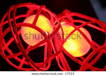 Two red works lights
