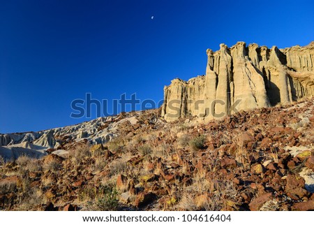 The rocks in the desert. The American landscape