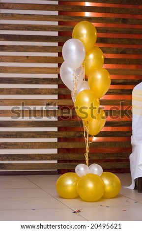 Balloons in a celebratory premise