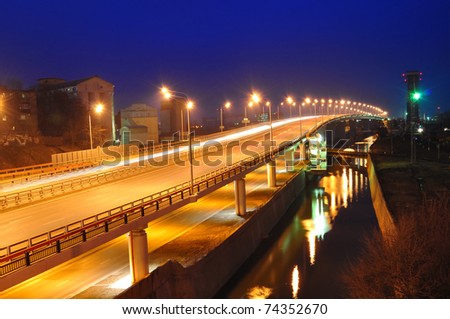 The automobile bridge through the river Don. Rostov-on-Don. Russia