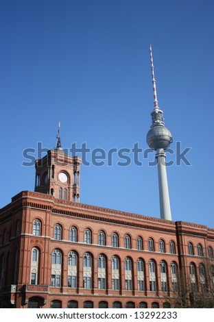 Berlin Town Hall with TV tower