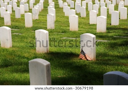 Military cemetery in San Francisco (USA)