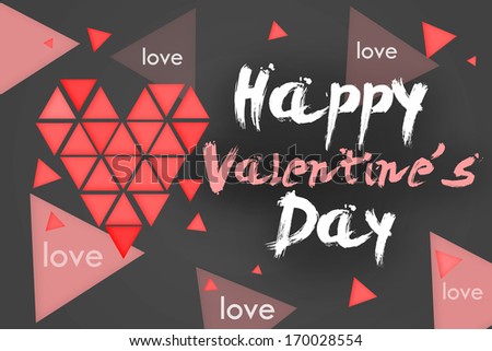 Happy Valentine\'s Day Simple Card - Dark
