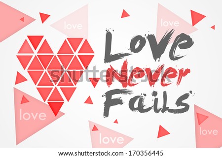 Love Never Fails - White Background