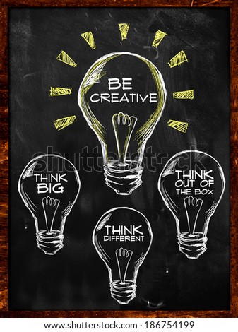 Be creative, Think big and different