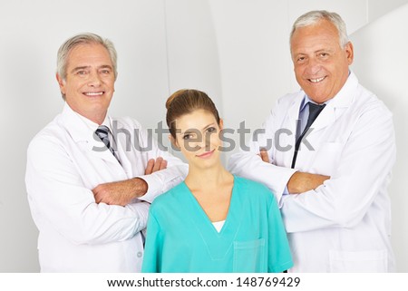 Team with doctors and a MTA in the radiology in a hospital