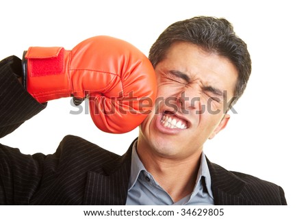 punched in face. Face hand target punch pads