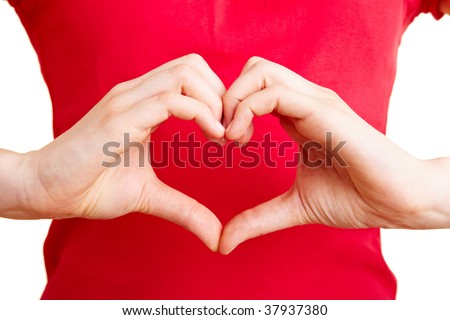 Two Hand Forming A Heart Shape With The Fingers Stock Photo 37937380