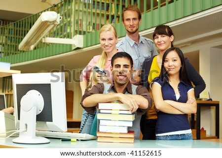 Portrait of library staff in a university