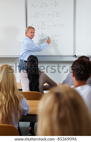 Economy study course with teacher in university