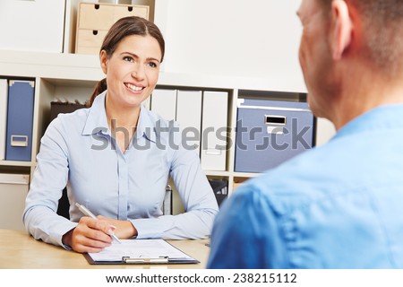 Man having consultation meeting with financial advisor