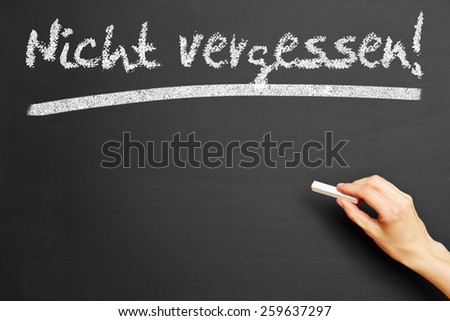 Hand writes in German \