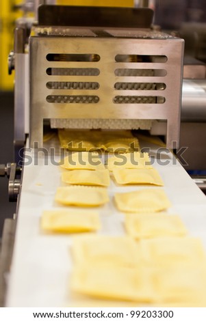 COLOGNE, GERMANY - MARCH 27 : New RS120G ravioli machine on display at the Goetz booth at the ANUGA FoodTec industry trade show in Cologne, Germany on March 27, 2012.