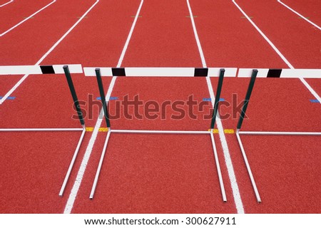area of the track field for athlete running.obstacle races