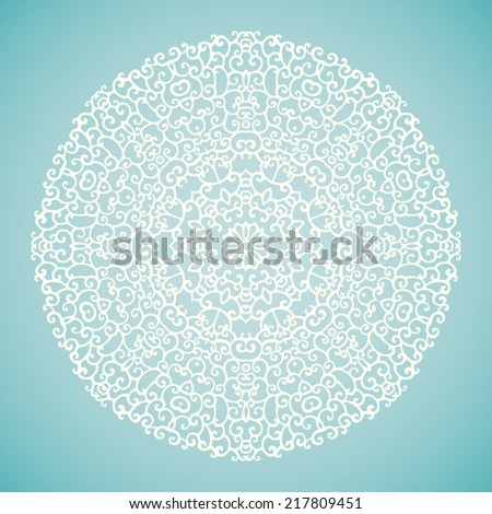 Lace mandala round abstract background