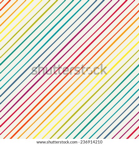 Seamless pattern with rainbow diagonal stripes in vintage colors