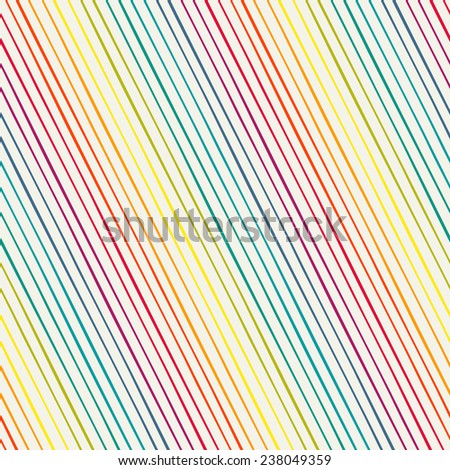 Seamless pattern with rainbow diagonal stripes. Decorative background in vintage colors
