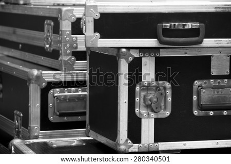 aluminium wooden flight case for DJ box, instrument tools