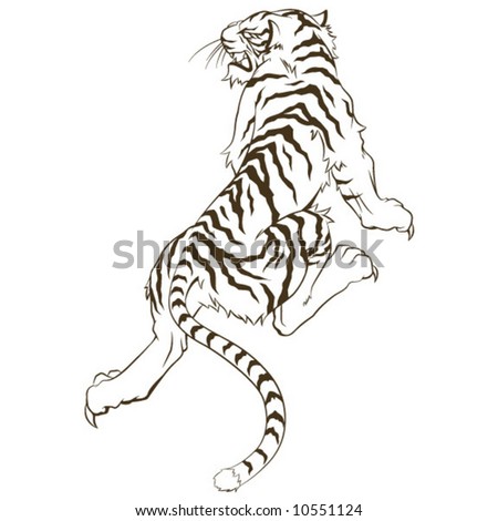 stock vector Tiger Tattoo