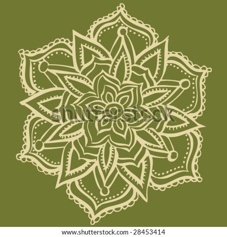 stock vector : Hand Drawn Henna Illustration