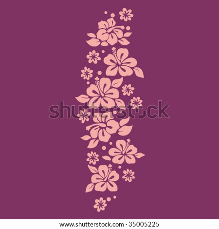 Tropical Flowers Stock Vector Illustration 35005225 : Shutterstock