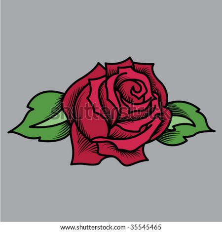 tattoo roses. stock vector : Tattoo Rose