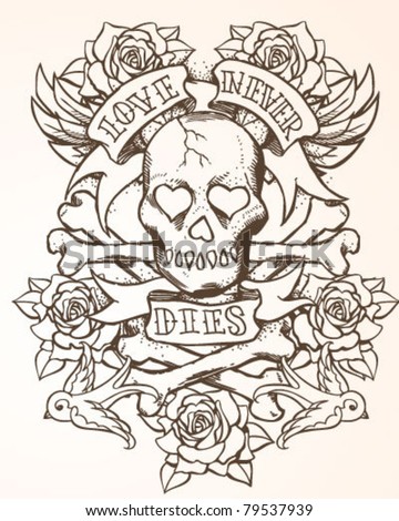 Gres tatoo: Chapter Tattoo skull mexican design