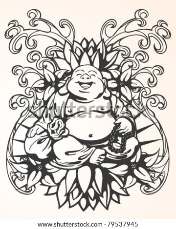 Graphic Design Logo on Tattoo Buddha Design Stock Vector 79537945   Shutterstock