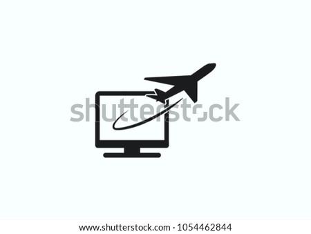 Aircraft icon. Vector illustration.Passenger air transportation