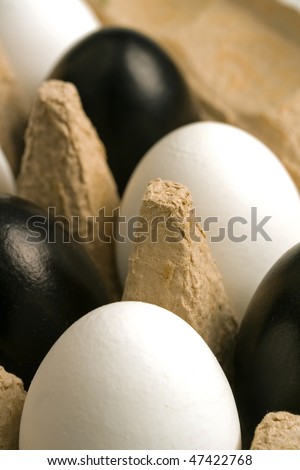 black and white clip art easter eggs. stock photo : Black and white