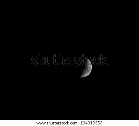 Half Moon with Clear Sky and Good Detail