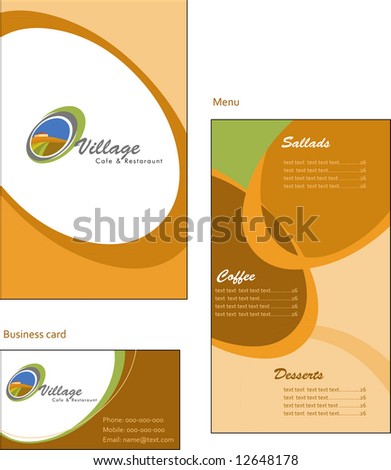 Creative Coffee Shop Names on And Business Card For Coffee Shop And Restaurant  Vector File Include