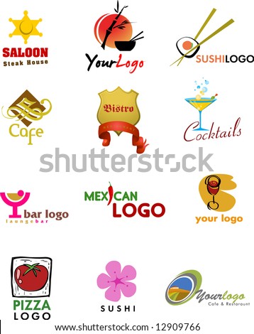 Logo Design Restaurant on Designs Of Logo For Coffee Shop And Restaurant  Vector File Include