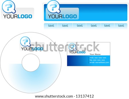 Letterheadlogo Design  on Stock Vector Template Design Of Logo Letterhead Banner Header Disk And