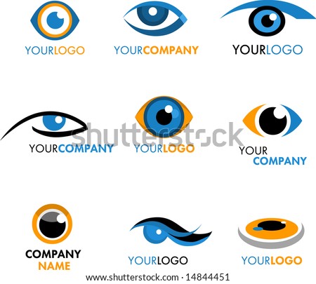 Logo Design Yoga on Stock Vector   Shutterstock Set Of Logos And Icons Of Eye 14844451