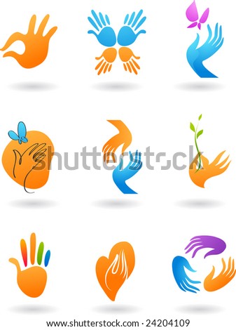 collection of hands icons