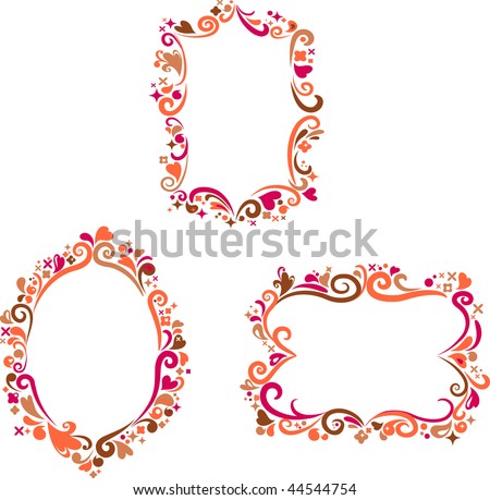 stock vector collection of vintage borders and frames